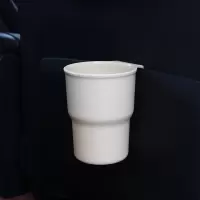 敬平车载置物盒车用垃圾桶汽车储物盒多功能置物杯开放式杂物桶箱用品 开放式置物杯-米色 平车载垃圾桶