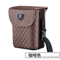 敬平沃尔沃V40/XC60/XC90/S60L/S90/V60/V90改装汽车收纳袋车载垃圾桶 沃尔沃标 咖啡色 平