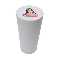 敬平卡通可爱车载垃圾桶车上用品女士汽车内用垃圾袋车用置物筒多功能 垃圾桶-白色淑女 平