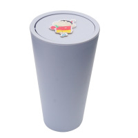 敬平卡通可爱车载垃圾桶车上用品女士汽车内用垃圾袋车用置物筒多功能 垃圾桶-蓝色玫瑰蜡笔小新 平