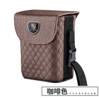 敬平保时捷卡宴/panamera/macan/帕纳梅拉/改装汽车收纳袋车载垃圾桶 保时捷标 咖啡色 平