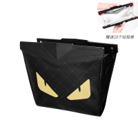 敬平车载垃圾桶汽车内用品多功能垃圾袋车上垃圾箱折叠悬挂式收纳挂袋 小恶魔A款 平