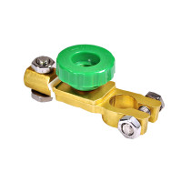 敬平电瓶开关汽车电瓶断电开关手动断电器防漏电纯铜夹子小车改装桩头 17mm孔头 纯铜+不锈钢丝电瓶开关负极1个 平电瓶线