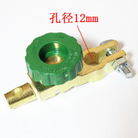 敬平汽车电瓶卡子夹子电瓶桩头接头负极断电开关防漏电保护大号纯铜 小号锌合金镀铜一个 平电瓶线