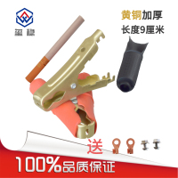 敬平纯铜加厚汽车电瓶小号充电器夹子鳄鱼夹连接线电瓶搭火线纯铜电夹 小号纯铜(30只) 15黑15红 平电瓶线