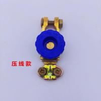 敬平汽车带阀门电瓶卡子桩头防漏电连接头加厚型纯铜夹子 镀铜合金开关 ( 压线款)1只 平电瓶线