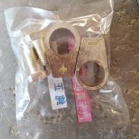 敬平螺丝杆卡子新款电瓶桩头电瓶柱接头夹子汽车蓄电池电瓶接线端子夹 新一科新款合金卡子一对 平电瓶线