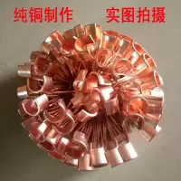 敬平纯铜汽车货车蓄电池电瓶接头电瓶连接线纯铜卡子线尾夹线鼻子 500A常规(孔10mm) 50个 平电瓶线
