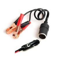敬平汽车电瓶连接线12V串联线搭火线纯铜线带夹子大功率24V通用农用车 一体式套筒电瓶线48厘米 平