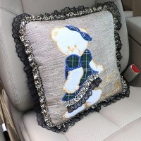 敬平安全带护肩套汽车内饰装饰手刹套女后视镜套五件套档位套蕾丝卡通 空调被一个 平排档/手刹套换挡手刹套