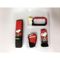 敬平卡通汽车档套手刹套后视镜套安全带套挡把套排挡套手动挡自动挡套 红色史努比五件套(自动档) 平排档/手刹套换挡手刹套