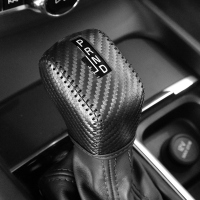 敬平适用于沃尔沃XC60 S90 XC90 V90皮档把套排挡套档位皮套改装新 碳纤纹 黑线 平排档/手刹换挡手刹套