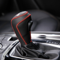 敬平第二代马自达CX5手缝皮排挡套 17-20款新CX-5改装件配件装饰 黑皮红线款[适用第二代CX5]排换挡手刹套