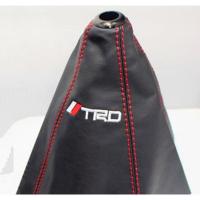 敬平汽车改装通用档把防尘罩排挡挂档套档位套皮变速杆换挡罩档把套 TRD标[红线] 平排档/手刹套换挡手刹套