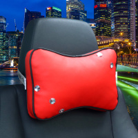 敬平汽车用品五件套饰套装内饰安全带护肩套后视镜套档位手刹档把套女 皮革水钻红头枕2个 平排档/手刹套换挡手刹套