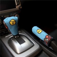 敬平卡通汽车档把手刹套档位套档杆套排挡套手动挡自动挡车内装饰套装 铃铛 平排档/手刹套换挡手刹套