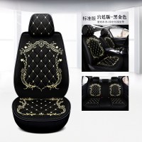 敬平汽车坐垫四季通用网红女神POLO帝豪H6朗逸布艺座套全包围冰丝座垫 布艺Z款。标准版-黑金色 平