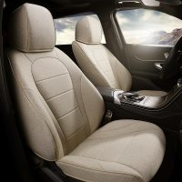 敬平全包围汽车坐垫四季通用亚麻座套宝马3系5系7系奔驰glc260奥迪A6L 温馨米-标准版 平