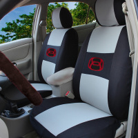敬平昌河铃木北斗星汽车座套四季通用北斗星E+ X5座套 全包布艺车坐套 黑灰(昌字标) 平坐垫