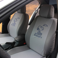 敬平昌河铃木北斗星汽车座套北斗星E+ X5全包布艺座套四季通用布座套 灰色史努比 平坐垫
