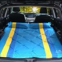 敬平汽车用床 suv专用后排备箱床垫自动充气车载旅行床睡垫轿车多功能 双人宝蓝5cm加厚点式/直边 平气垫床