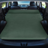 敬平车载充气床气垫床suv后备箱专用车内睡觉旅行床汽车床垫后排睡垫 豪华B款麂皮绒-军绿色 平