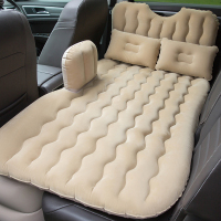 敬平适用本田思域xrv雅阁crv车载充气床汽车用后排睡垫轿车后座气垫床 [护头档+波浪纹]植绒+漏气包换+豪华款-米色 