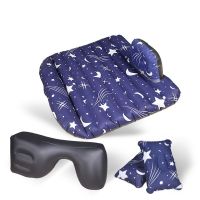 敬平车载充气床汽车用品中后排轿车睡觉车内旅行儿童通用充气垫床 占两座牛津星空蓝色 平