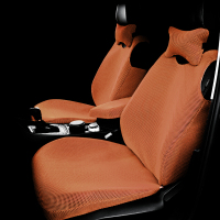 敬平定制定做汽车坎肩座套背心式马甲座垫四季通用透气布艺坐垫丰田 按摩网卡宴黄+防滑加绒内衬-5座 平