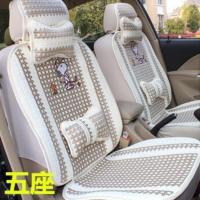 敬平四季通用七7座专用老款宏光荣光五菱之光座套8座汽车坐垫冰丝布艺 史努比[五座] 平