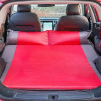 敬平汽车自动充气床垫SUV越野车专用车载旅行床后备箱气垫床成人睡垫 加厚红灰 平
