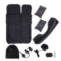 敬平宝马X1X3X4X5X6车中床SUV专用车载充气床 后备箱汽车用旅行床气垫 黑色植绒两用款+长凳 平