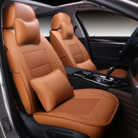 敬平日产新经典轩逸骐达奇骏逍客天籁皮汽车座套坐垫套包四季通用 菱绣款-卡宴黄 平