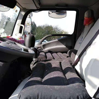 敬平单排货车睡觉床驾驶室 正副驾充气 轻型货车 货车床垫 单排冲汽床 正副驾植绒黑色+充气泵+枕头2 平气垫床