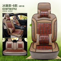 敬平汽车坐垫夏季竹片凉垫透气麻将凉席全包夏天小车冰凉竹子座套通用 冰腾B款-豪华版(5座) 平