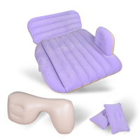 敬平新款儿童后排后座车内用睡觉床车载床垫子小旅行车中床 占两座儿童床紫色+护头档 平气垫床