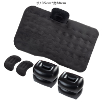 敬平车载充气床睡觉旅行床垫 轿车SUV车内后排后座睡垫气垫床汽车用品 [储物墩+侧档]黑色 平