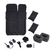 敬平本田冠道CRV丰田汉兰达陆巡车载充气床旅行汽车床垫 黑色+SUV后备箱后座两用+储物蹲 平