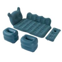 敬平小轿车用后备箱车载充气床垫后排座汽车内睡觉床垫旅行床车上 [卡通款+侧挡]墨绿*植绒面料 平