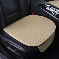 敬平日产奇骏汽车坐垫亚麻夏季单片尼桑轩逸天籁逍客专用四季通用座垫 亚麻三件套(米黄色砖块) 平