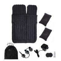 敬平车载充气床SUV后备箱床垫车中床旅行床气垫床充气床汽车用品床垫 四六分波浪绒黑配电泵收纳袋修补 2枕 平