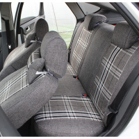 敬平四季通用亚麻座套大众POLO高尔夫7捷达VS5宝来朗逸全包汽车坐垫套 经典方格灰 平