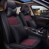 敬平冰丝汽车坐垫夏季奥迪A6L A4L A8L Q5L专用A3A7Q3Q7Q2L全包围座垫 黑红豪华版
