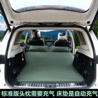 敬平车载充气床汽车用品睡觉床垫 轿车SUV中后排后座睡垫气垫床旅行床 标准版B款麂皮绒-军绿色 平