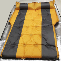 敬平SUV车载充气床自充气床垫汽车后备箱旅行床车用睡垫自动充气垫 双人黄灰加厚5CM车载 平