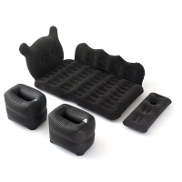 敬平车载充气床汽车通用后排睡觉旅行床垫轿车SUV车内后座专用气垫床 豪华双头黑色 平