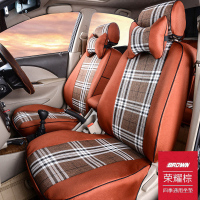 敬平丰田卡罗拉雷凌致炫威驰汽车四季通用亚麻座套夏季座垫全包围布艺 经典荣耀棕 平