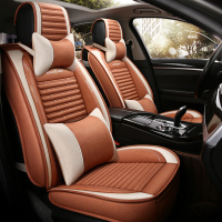 汽车坐垫本田CRV十代雅阁XRV新缤智凌派思域四季通用座套车垫 卡宴橘-豪华版