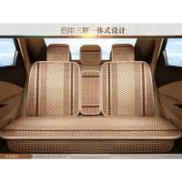 敬平四季通用座套汽车坐垫后排三人座有靠背冰丝全包围后坐套夏季座垫 冰丝亮金色(三人座) 平