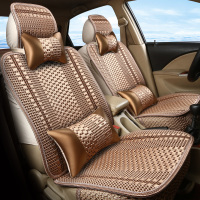 敬平四季通用座套汽车坐垫后排三人座有靠背冰丝全包围后坐套夏季座垫 冰丝魅力咖(豪华版单座) 平